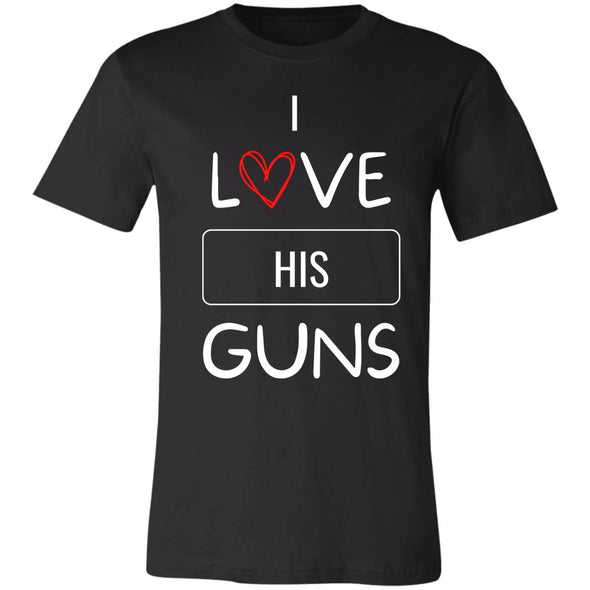 Couples Tee - I Love His Guns